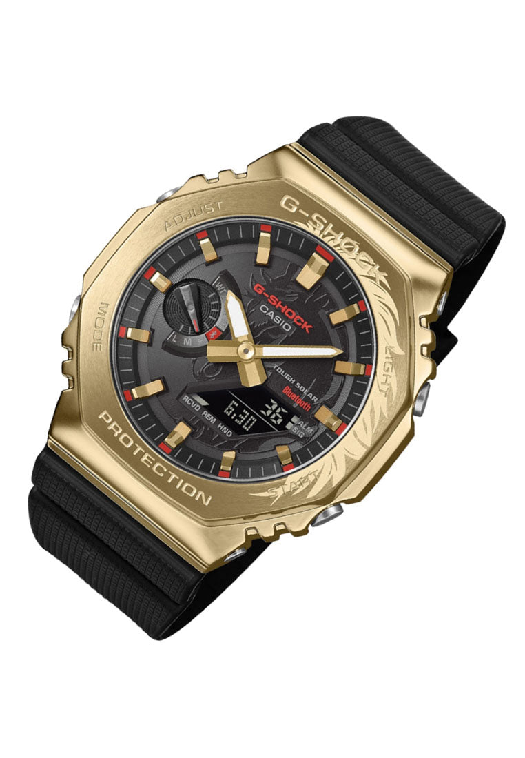 Casio G-shock G-Steel GBM-2100CX-9ADR Digital Analog Rubber Strap Solar Bluetooth Watch For Men-Watch Portal Philippines
