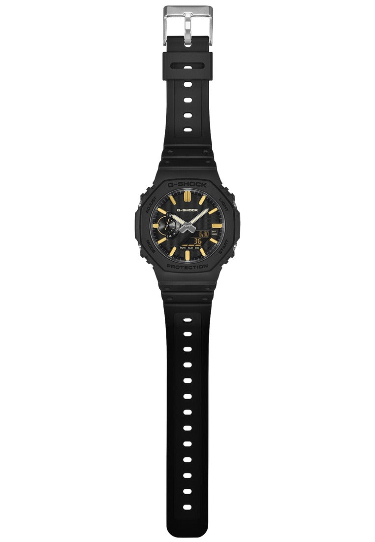 Casio G-shock G-Steel "Luxe Black" Digital Analog Rubber Strap Watch for Men GM-2100LXB-1A9DR-Watch Portal Philippines