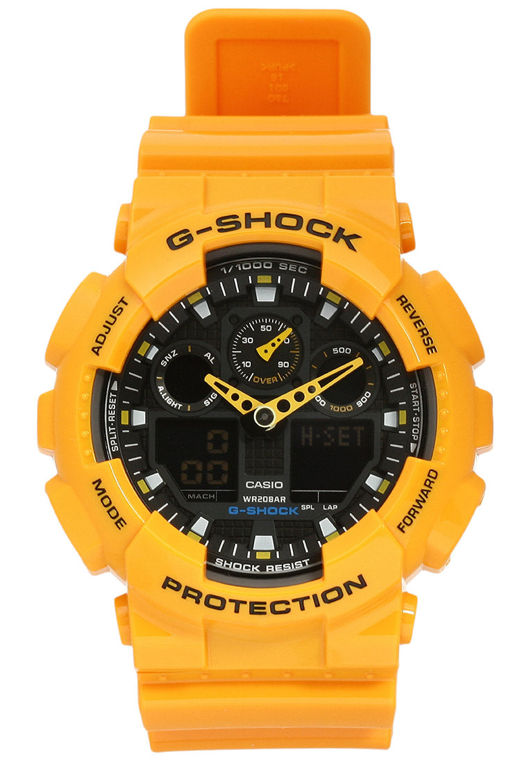 Casio G-Shock GA-100A-9ADR Bumblebee Digital Analog Watch For Men-Watch Portal Philippines