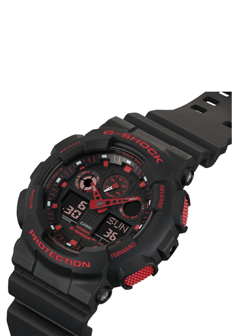 Casio G-shock GA-100BNR-1A Digital Analog Rubber Strap Watch For Men-Watch Portal Philippines