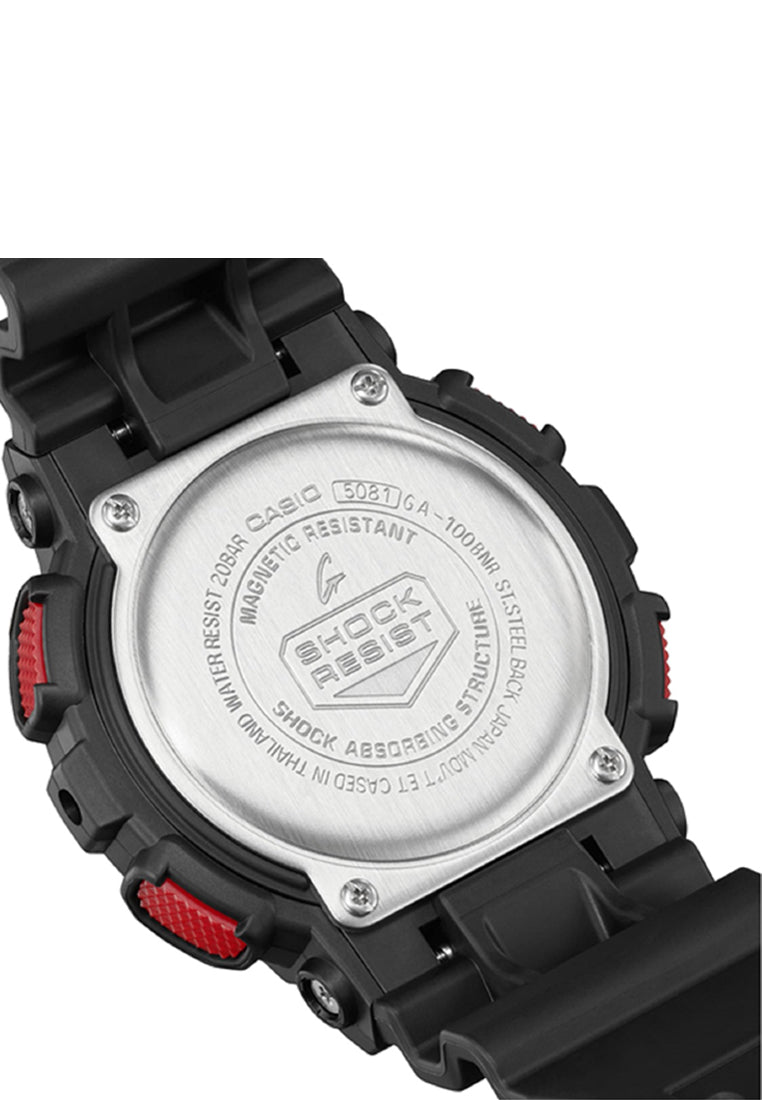 Casio G-shock GA-100BNR-1A Digital Analog Rubber Strap Watch For Men-Watch Portal Philippines