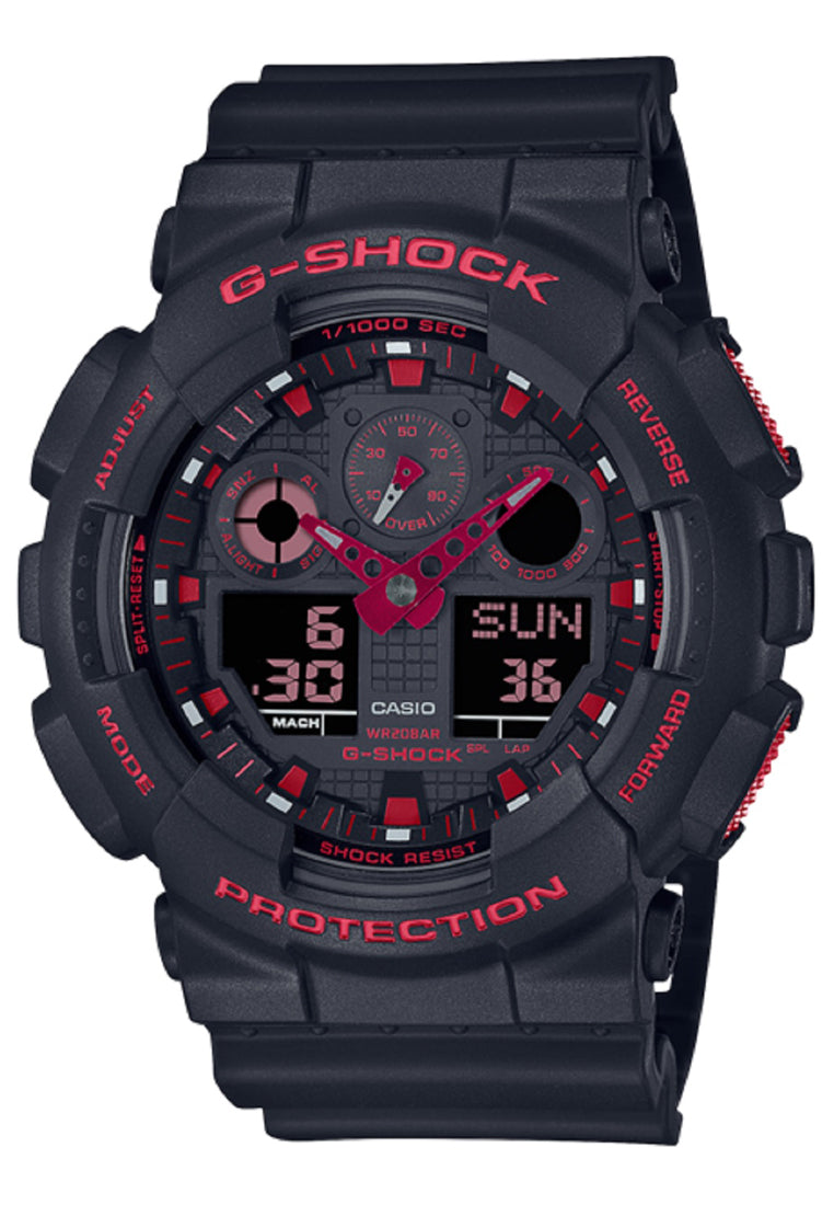Casio G-shock GA-100BNR-1A Digital Analog Rubber Strap Watch For Men-Watch Portal Philippines