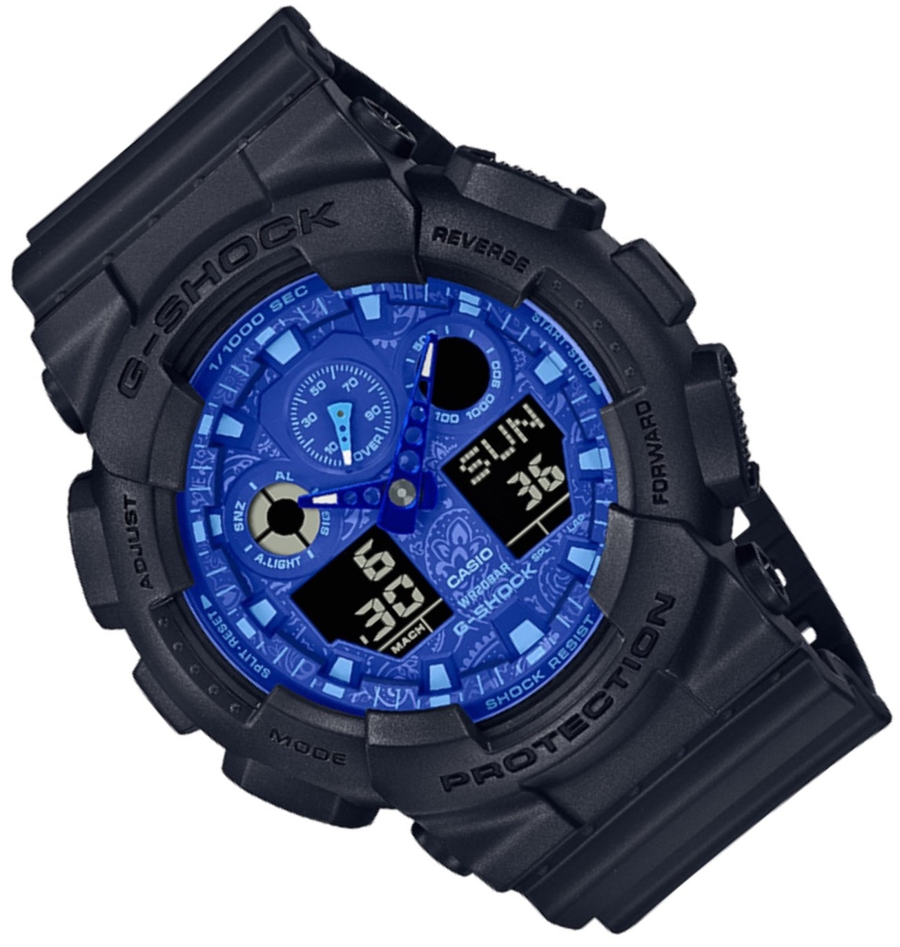Casio G-shock GA-100BP-1A Digital Analog Rubber Strap Watch For Men-Watch Portal Philippines