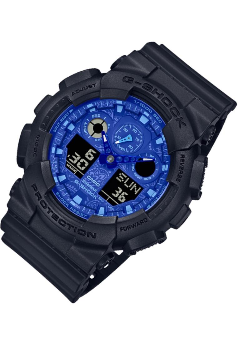 Casio G-shock GA-100BP-1A Digital Analog Rubber Strap Watch For Men-Watch Portal Philippines
