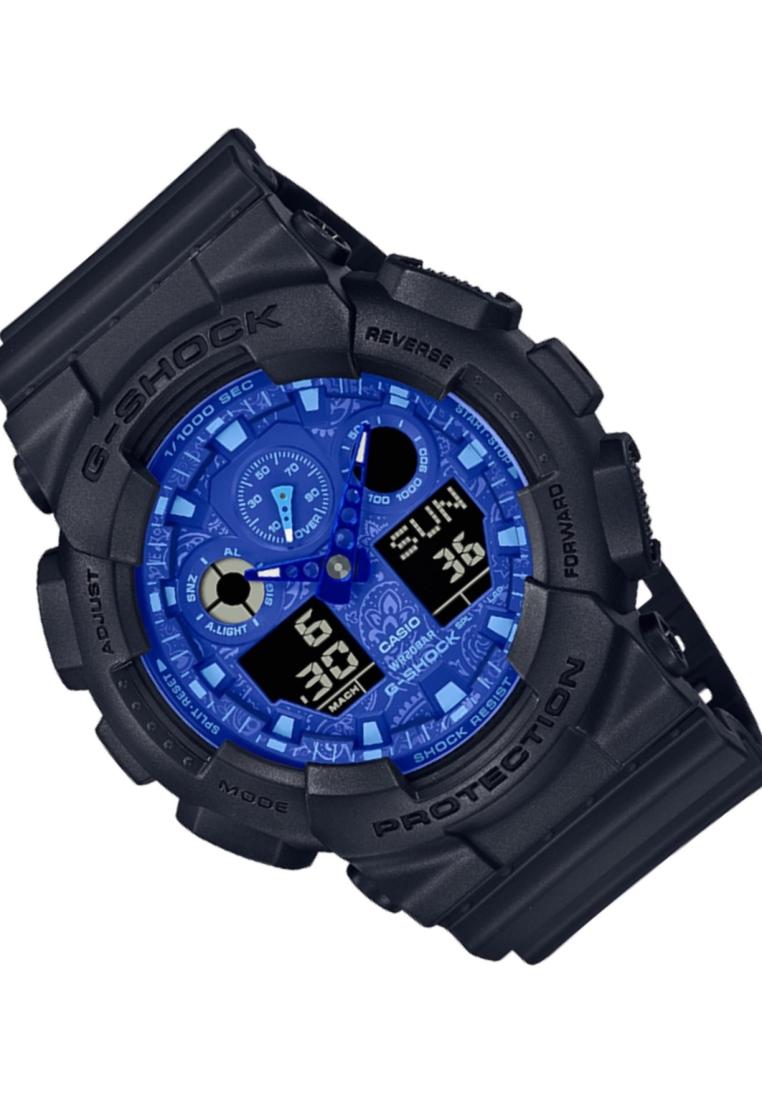 Casio G-shock GA-100BP-1A Digital Analog Rubber Strap Watch For Men-Watch Portal Philippines