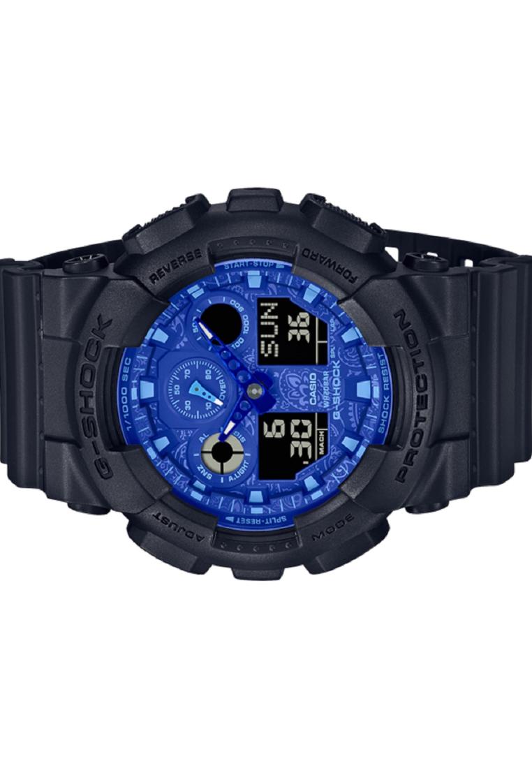 Casio G-shock GA-100BP-1A Digital Analog Rubber Strap Watch For Men-Watch Portal Philippines