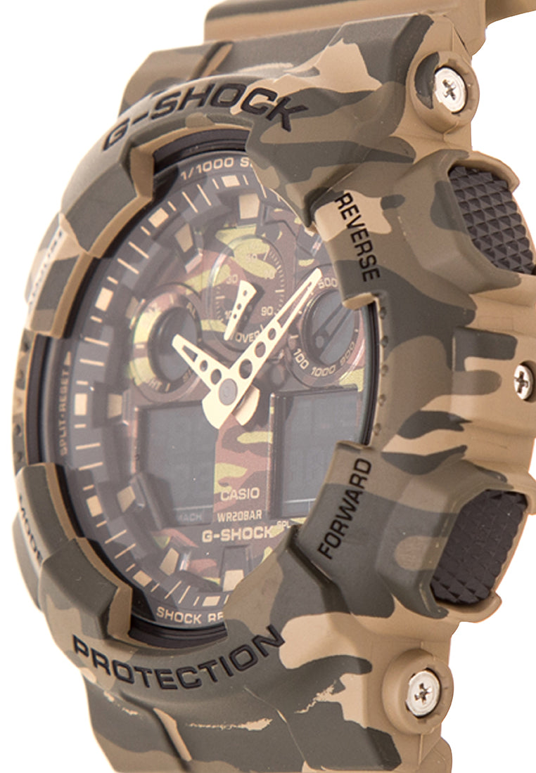 Casio G-shock GA-100CM-5A Digital Analog Rubber Strap Watch For Men-Watch Portal Philippines