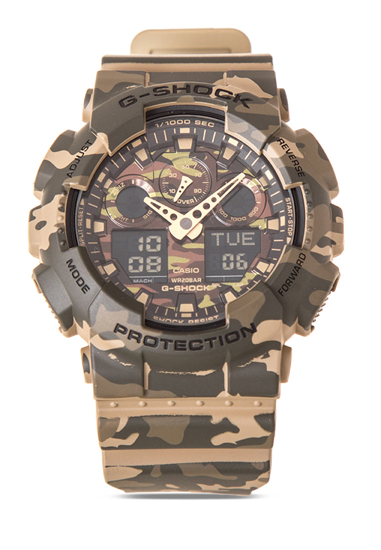Casio G-shock GA-100CM-5A Digital Analog Rubber Strap Watch For Men-Watch Portal Philippines