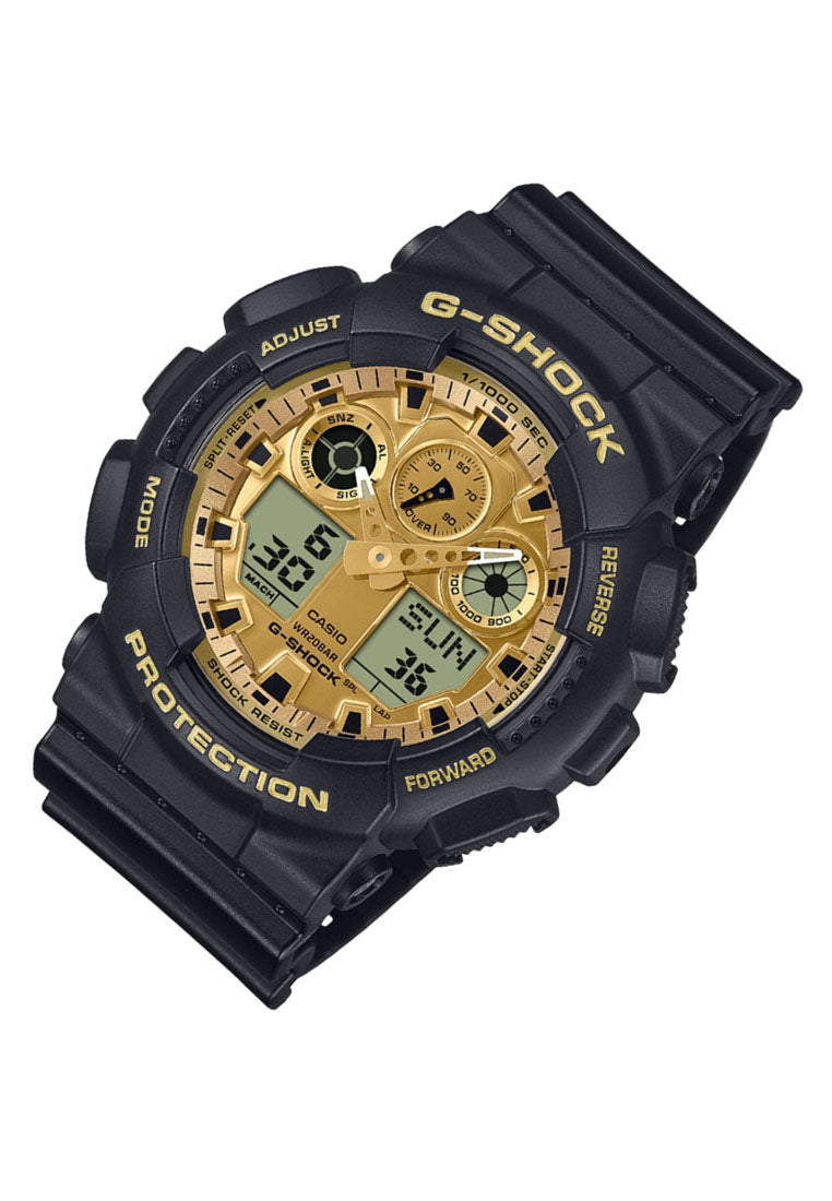 Casio G-shock GA-100GGB-1A9 Digital Analog Rubber Strap Watch for Men-Watch Portal Philippines