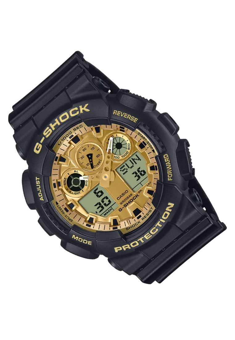 Casio G-shock GA-100GGB-1A9 Digital Analog Rubber Strap Watch for Men-Watch Portal Philippines