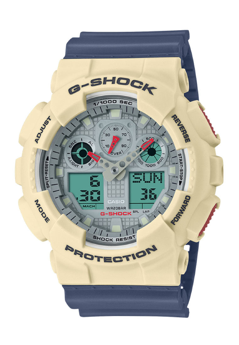 Casio G-shock GA-100PC-7A2 Digital Analog Rubber Strap Watch For Men-Watch Portal Philippines