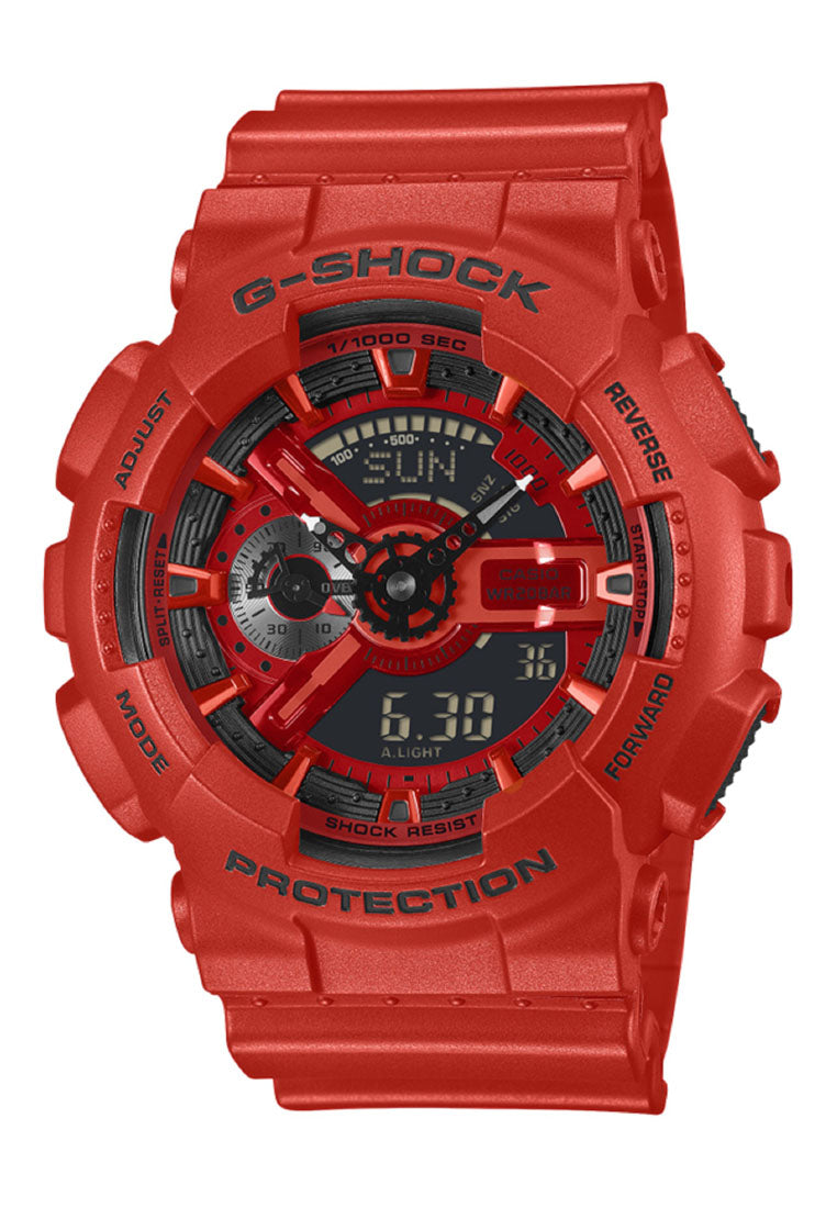 Casio G-shock GA-110RRB-4ADR Digital Analog Rubber Strap Watch For Men-Watch Portal Philippines