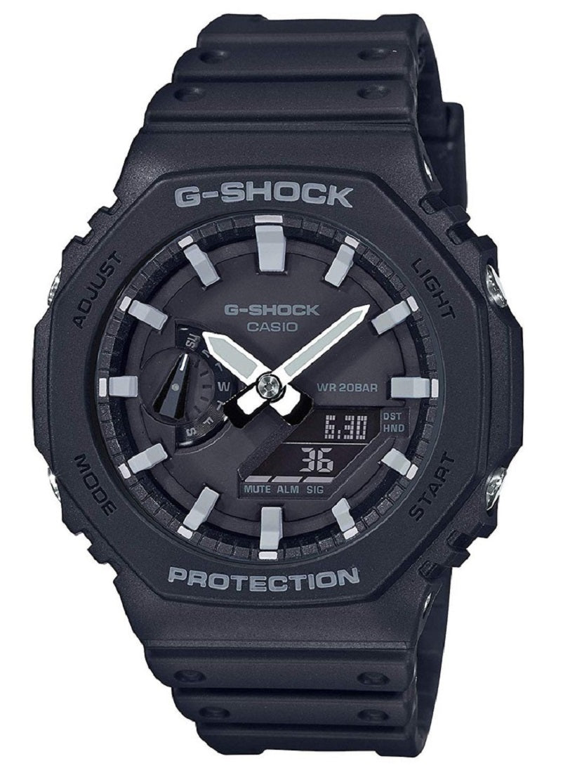 Casio G-shock GA-2100-1A Digital Analog Rubber Strap Watch For Men
