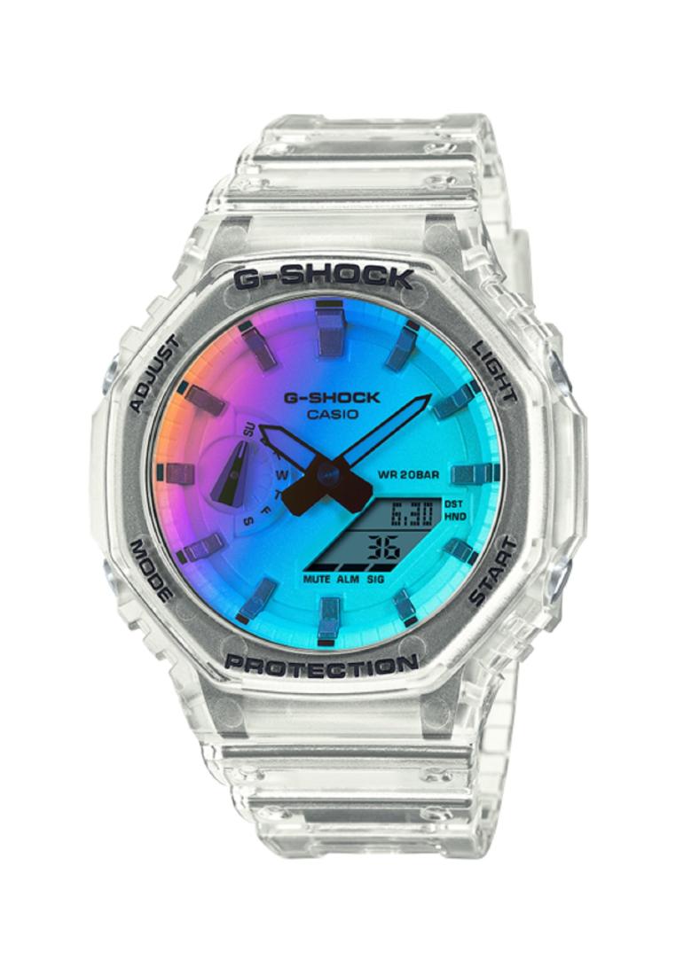 Casio G-shock GA-2100SRS-7A Digital Analog Rubber Strap Watch For Men-Watch Portal Philippines