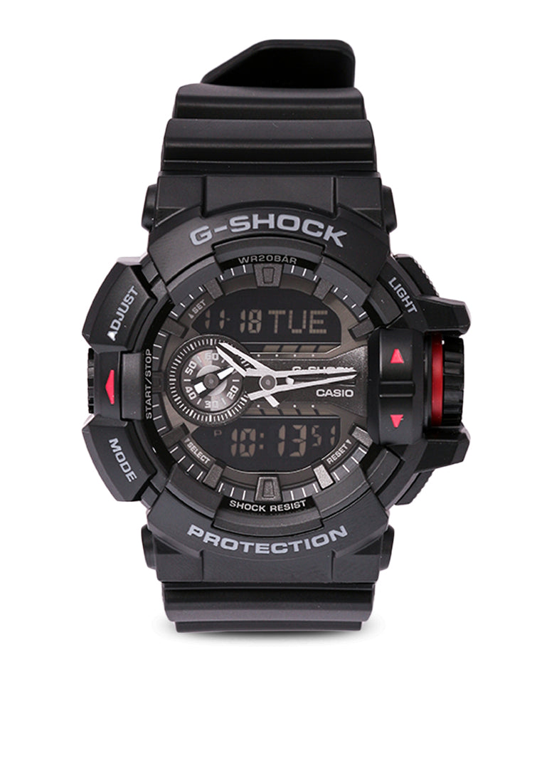 Casio G-shock GA-400-1B Digital Analog Rubber Strap Watch For Men-Watch Portal Philippines
