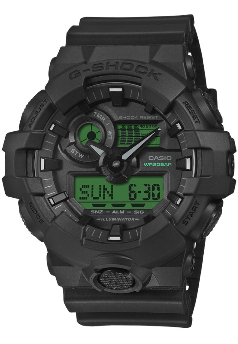 Casio G-shock GA-700BEG-1ADR Rubber Strap Digital Analog Watch for Men-Watch Portal Philippines