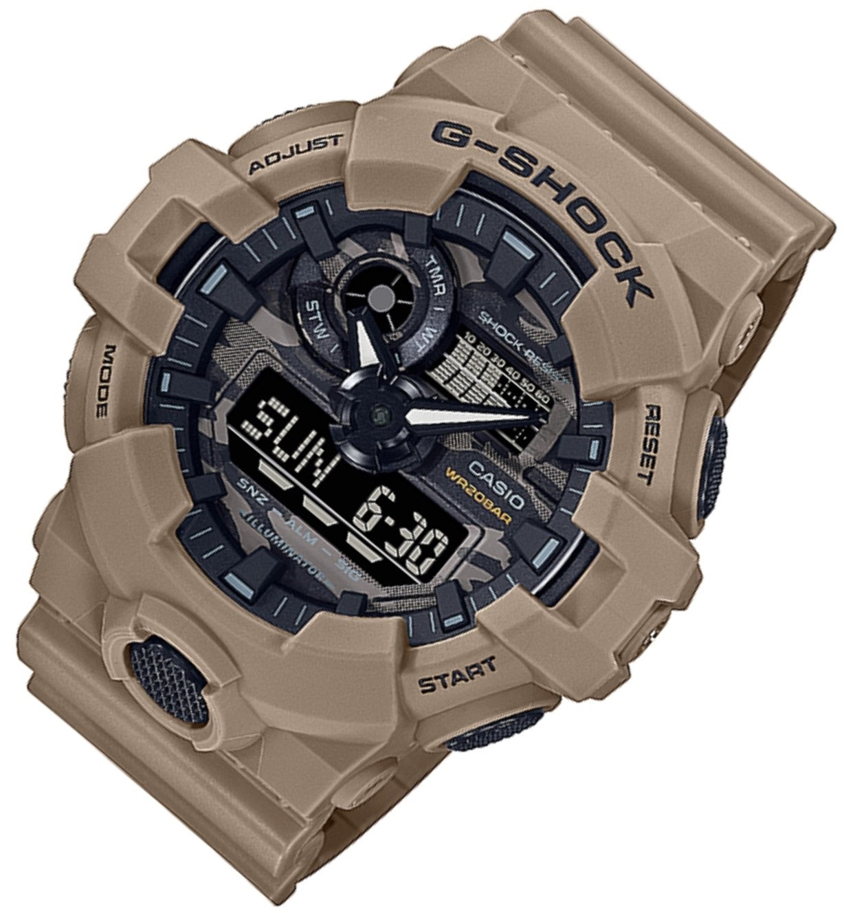 Casio G-shock GA-700CA-5A Digital Analog Rubber Strap Watch For Men-Watch Portal Philippines