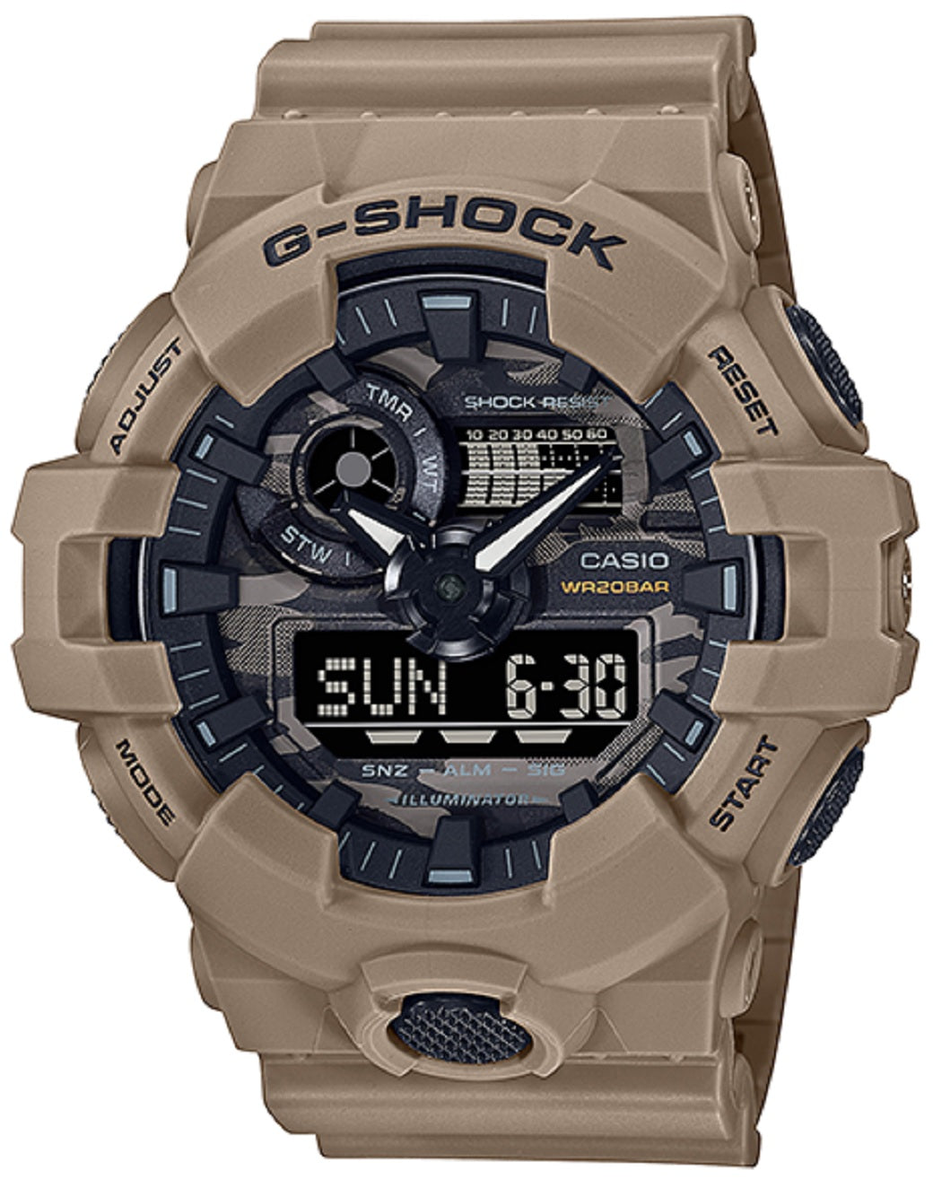Casio G-shock GA-700CA-5A Digital Analog Rubber Strap Watch For Men-Watch Portal Philippines