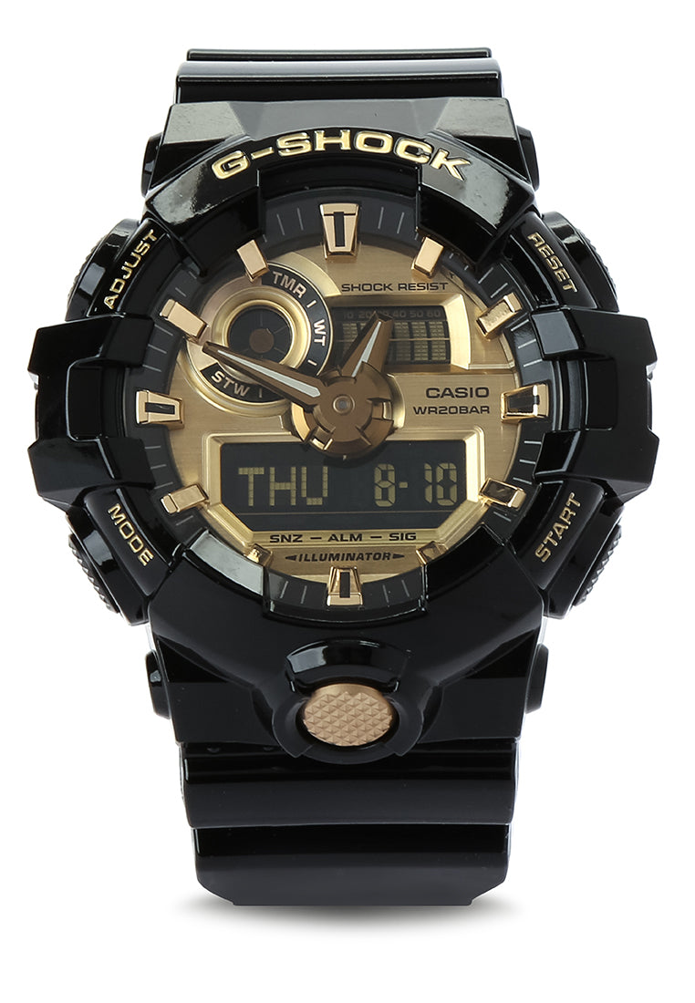 Casio G-shock GA-710GB-1A Digital Analog Rubber Strap Watch For Men-Watch Portal Philippines