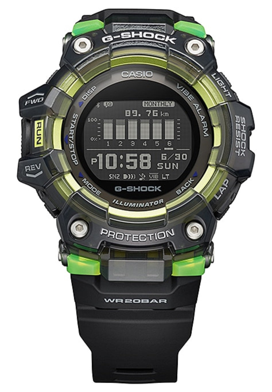 Casio G-shock GBD-100SM-1DR Bluetooth Digital Rubber Strap Watch For Men-Watch Portal Philippines