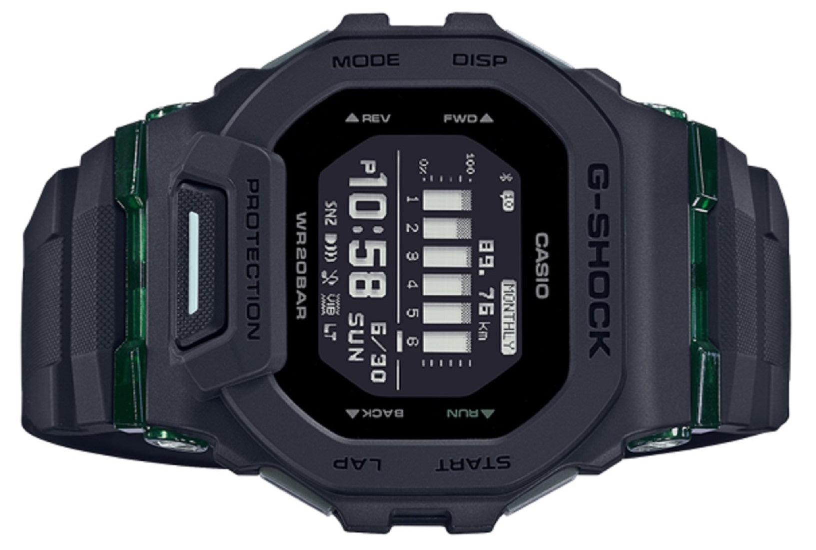 Casio G-shock GBD-200UU-1DR Bluetooth Digital Rubber Strap Watch For Men-Watch Portal Philippines