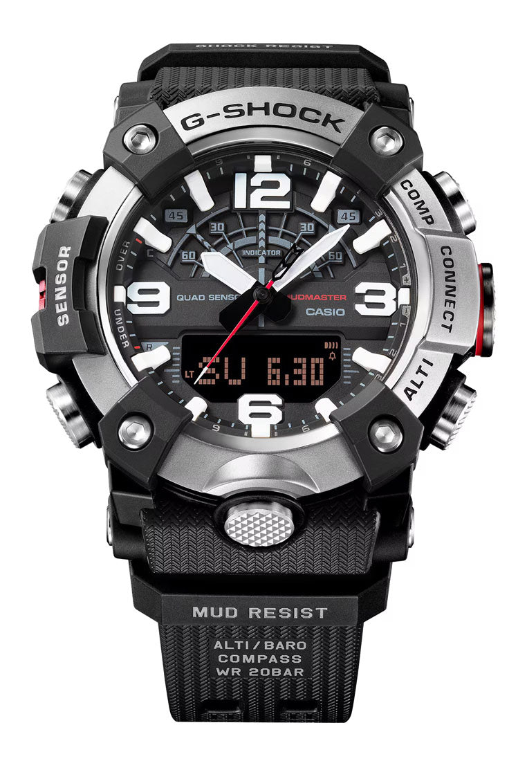 Casio G-shock GG-B100XM-1ADR Rubber Strap Digital Analog Bluetooth Watch for Men-Watch Portal Philippines