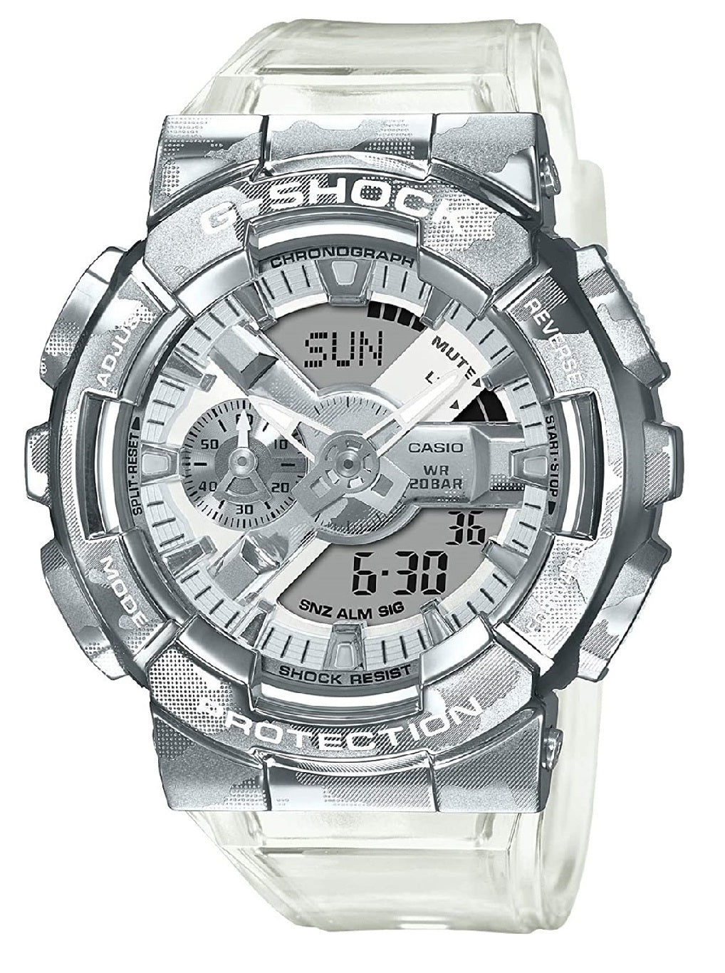 Casio G-shock GM-110SCM-1A Digital Analog Rubber Strap Watch-Watch Portal Philippines