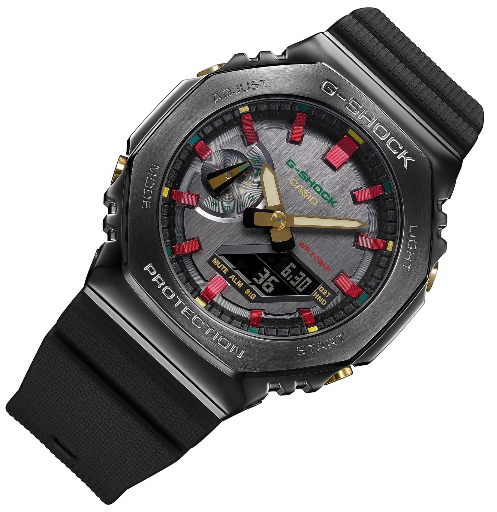 Casio G-shock GM-2100CH-1A Digital Analog Rubber Strap Watch-Watch Portal Philippines
