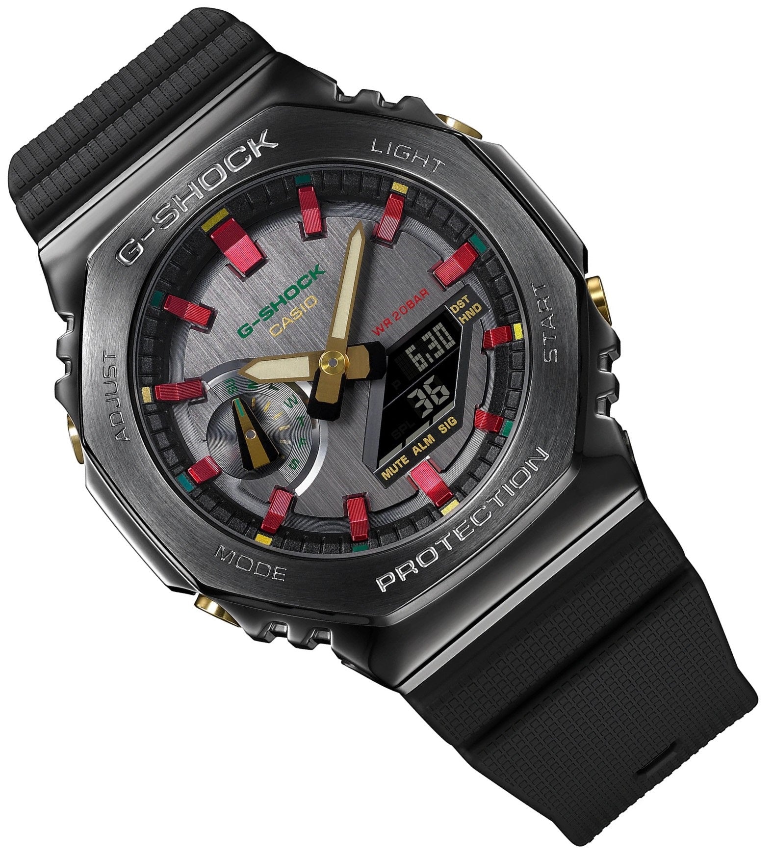 Casio G-shock GM-2100CH-1A Digital Analog Rubber Strap Watch-Watch Portal Philippines