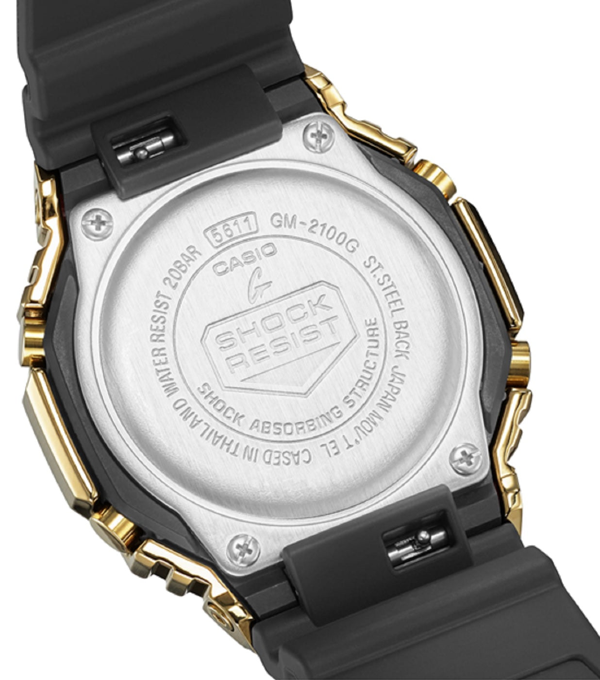 Casio G-shock GM-2100G-1A9 Digital Analog Rubber Strap Watch-Watch Portal Philippines