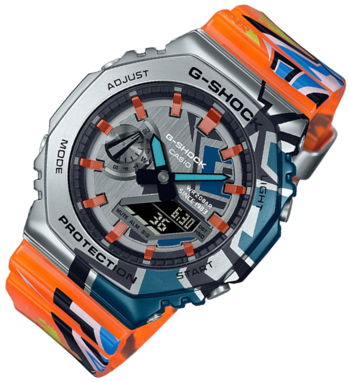 Casio G-shock GM-2100SS-1A Digital Analog Rubber Strap Watch-Watch Portal Philippines