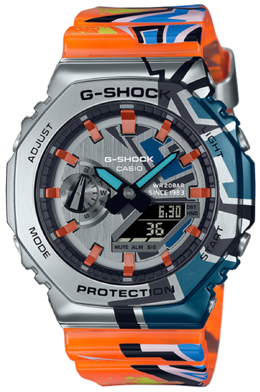 Casio G-shock GM-2100SS-1A Digital Analog Rubber Strap Watch-Watch Portal Philippines
