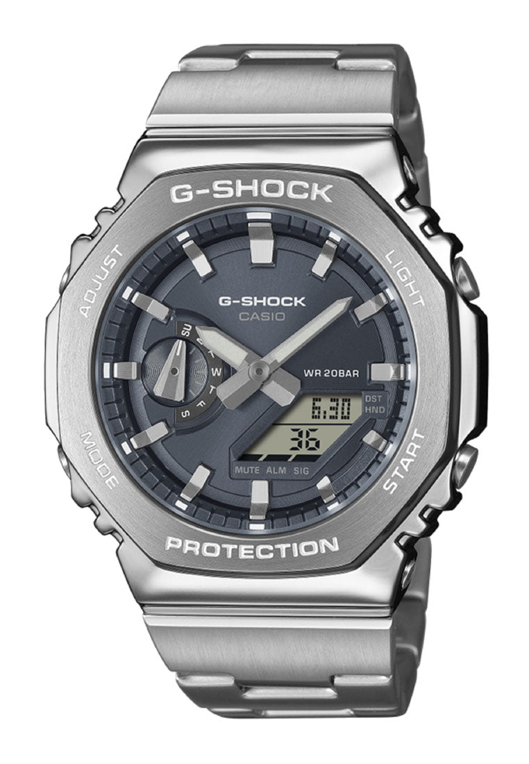 Casio G-shock GM-2110D-8A Digital Analog Stainless Steel Strap Watch for Men-Watch Portal Philippines