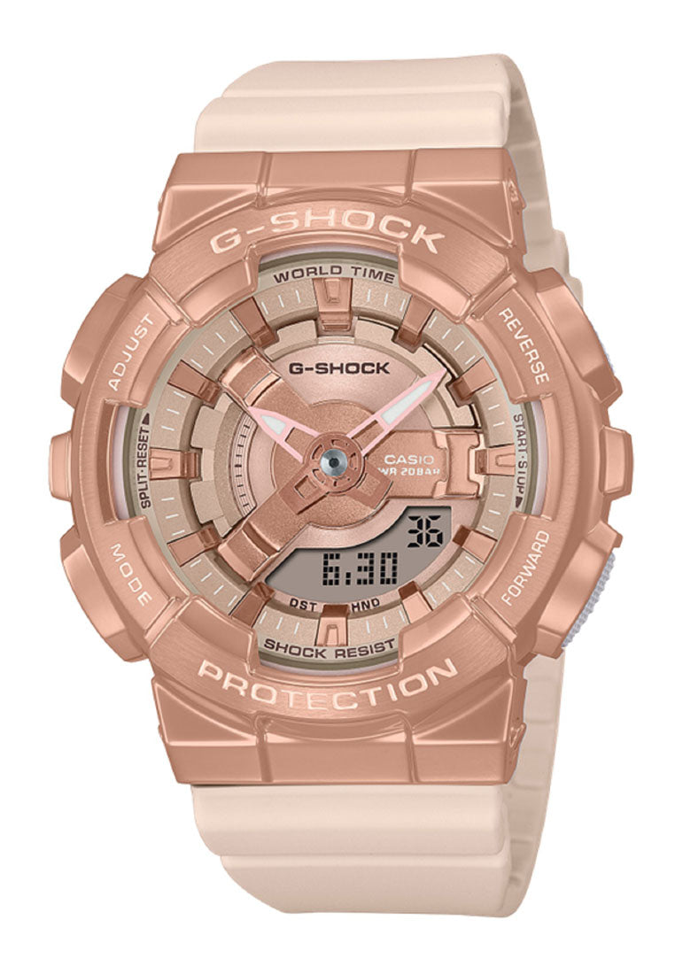 Casio G-shock GM-S110PG-4A Digital Analog Rubber Strap Watch-Watch Portal Philippines