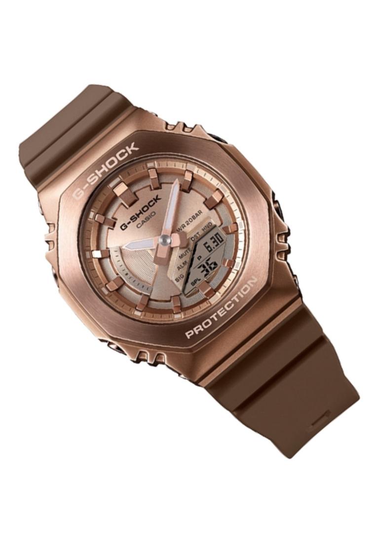 Casio G-shock GM-S2100BR-5A Digital Analog Rubber Strap Watch-Watch Portal Philippines