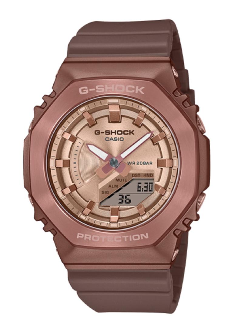 Casio G-shock GM-S2100BR-5A Digital Analog Rubber Strap Watch-Watch Portal Philippines