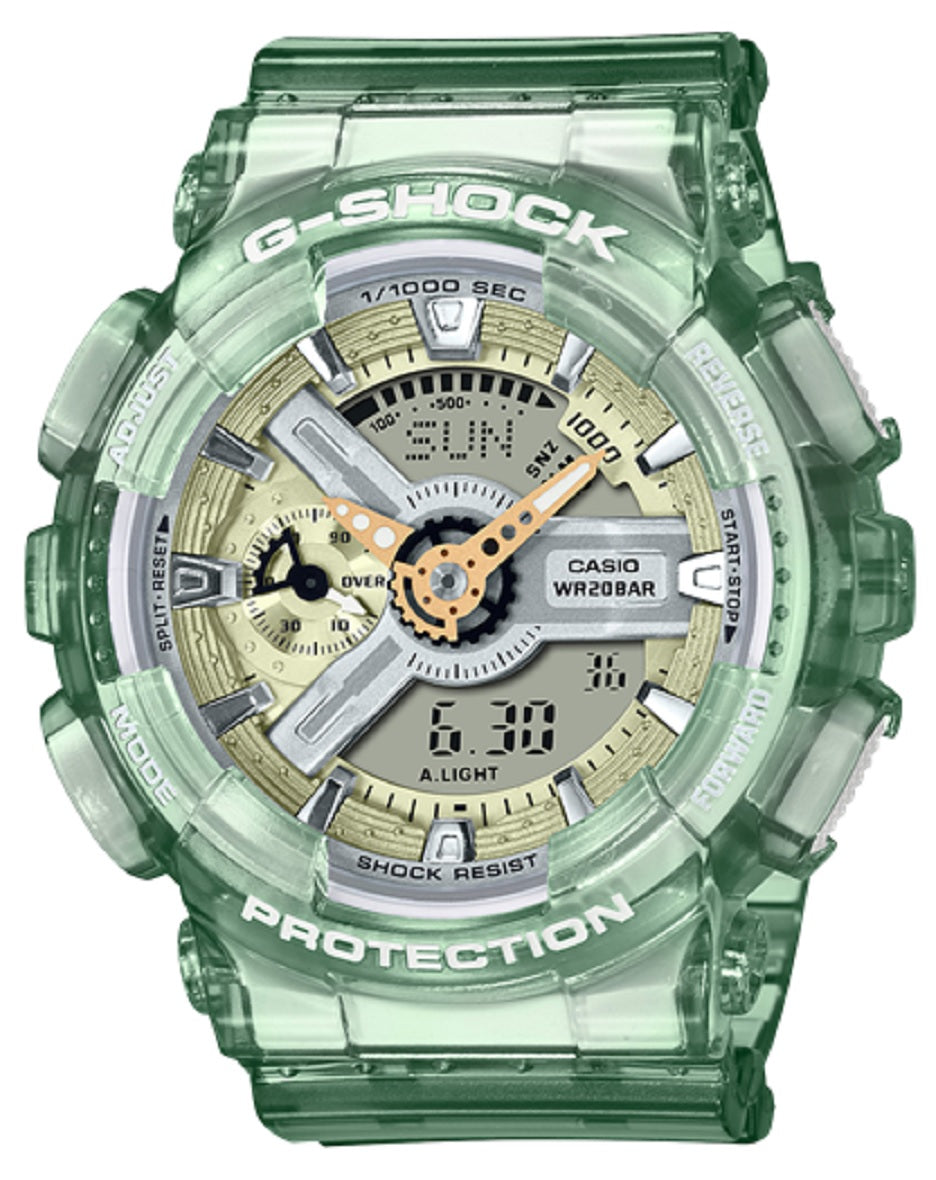Casio G-shock GMA-S110GS-3A Digital Analog Rubber Strap Watch-Watch Portal Philippines