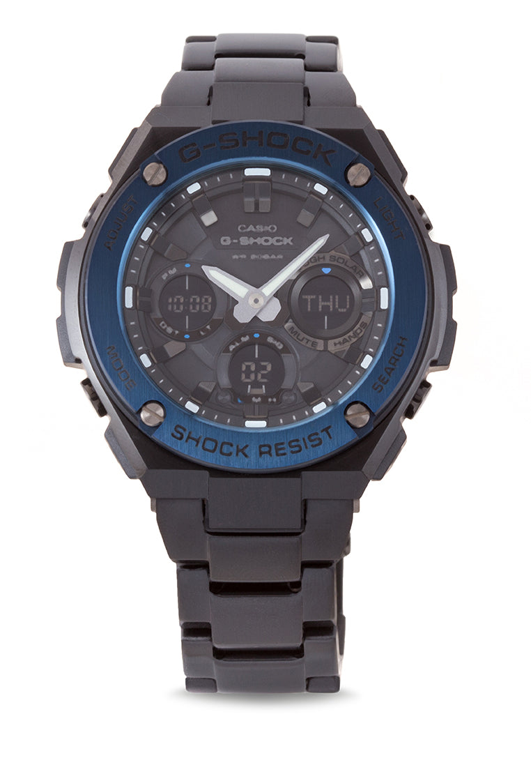 Casio G-shock GST-S110BD-1A2DR Solar Digital Analog Stainless Steel Strap Watch-Watch Portal Philippines