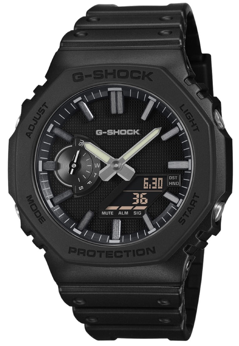Casio G-shock "Luxe Black" Digital Analog Rubber Strap Watch for Men GA-2100LXB-1ADR-Watch Portal Philippines