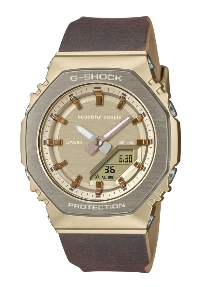 Casio G-shock Women GM-S2110BP-5ADR "Beautiful People" Digital Analog Rubber Strap Watch For Women-Watch Portal Philippines