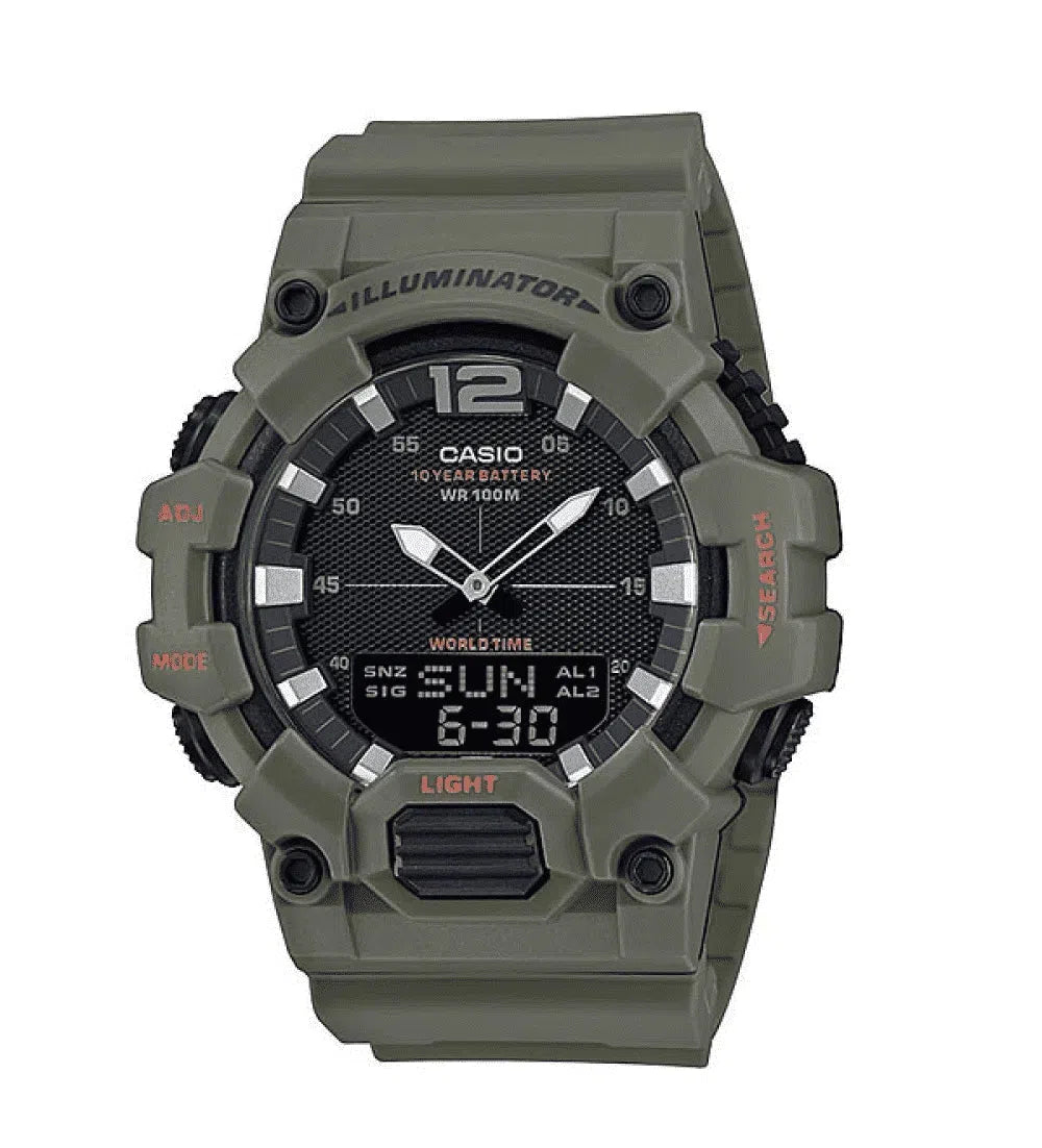 Casio HDC-700-3A2VDF Army Green Resin Watch for Men-Watch Portal Philippines