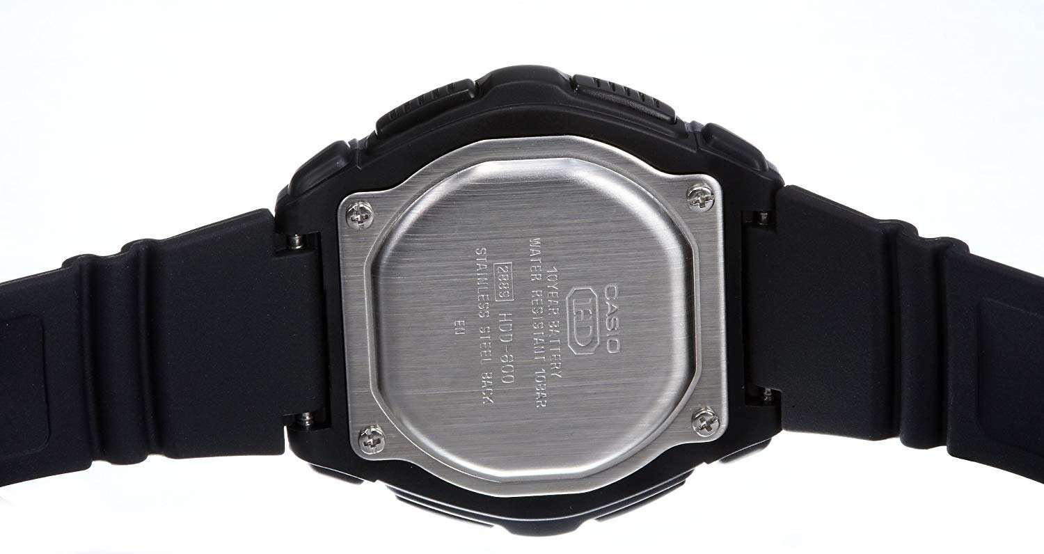 Casio HDD-600G-9AVDF Black Resin Strap Watch for Men-Watch Portal Philippines