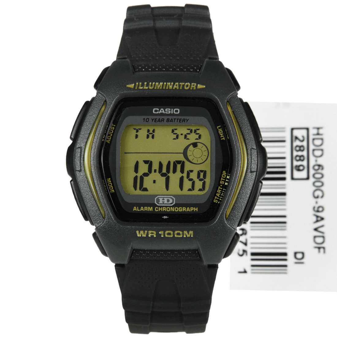 Casio HDD-600G-9AVDF Black Resin Strap Watch for Men-Watch Portal Philippines
