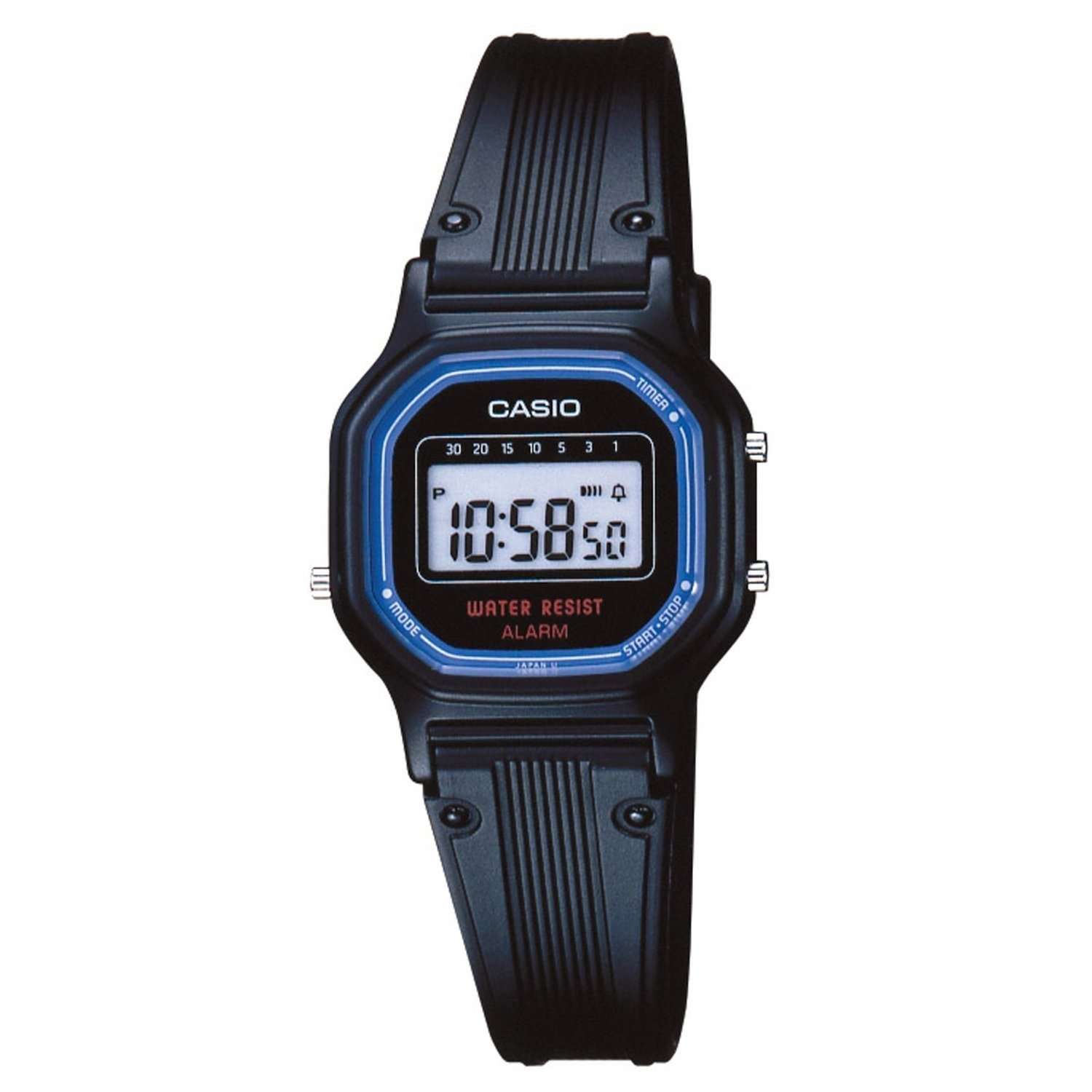 Casio LA-11WB-1WDF Black Resin Strap Watch for Women-Watch Portal Philippines