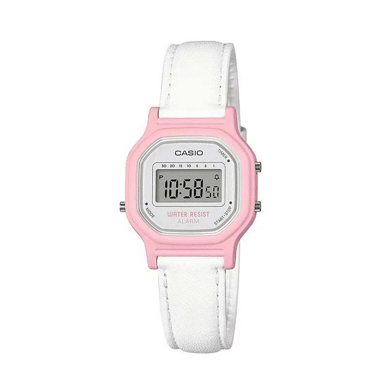 Casio LA-11WL-4AVDF Pink Leather Strap Watch for Women-Watch Portal Philippines