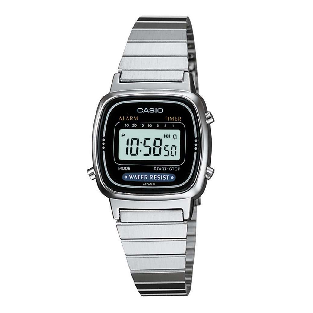 Casio LA670WA-1DF Silver Stainless Watch for Women-Watch Portal Philippines