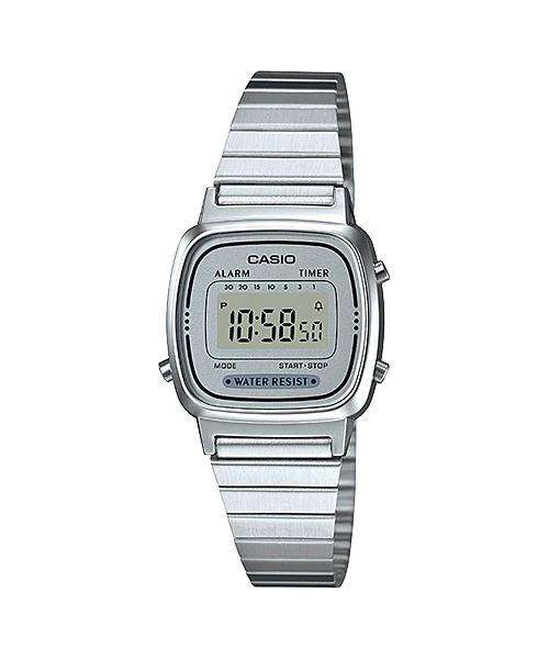 Casio LA670WA-7DF Silver Stainless Watch for Women-Watch Portal Philippines