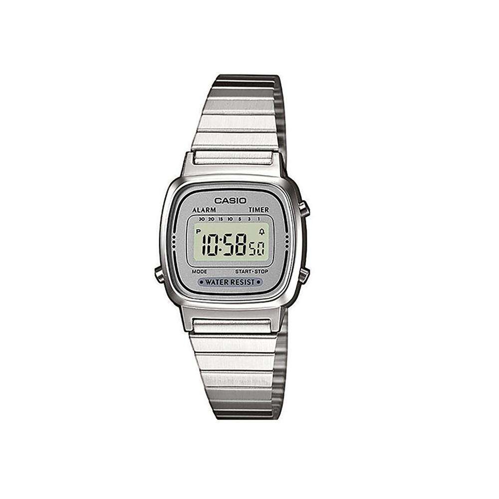 Casio LA670WA-7DF Silver Stainless Watch for Women Watch