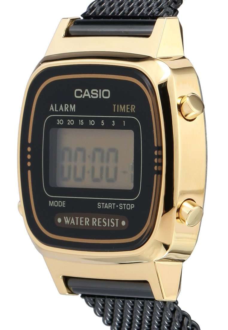 Casio LA670WEMB-1DF Black Mesh Watch for Women-Watch Portal Philippines