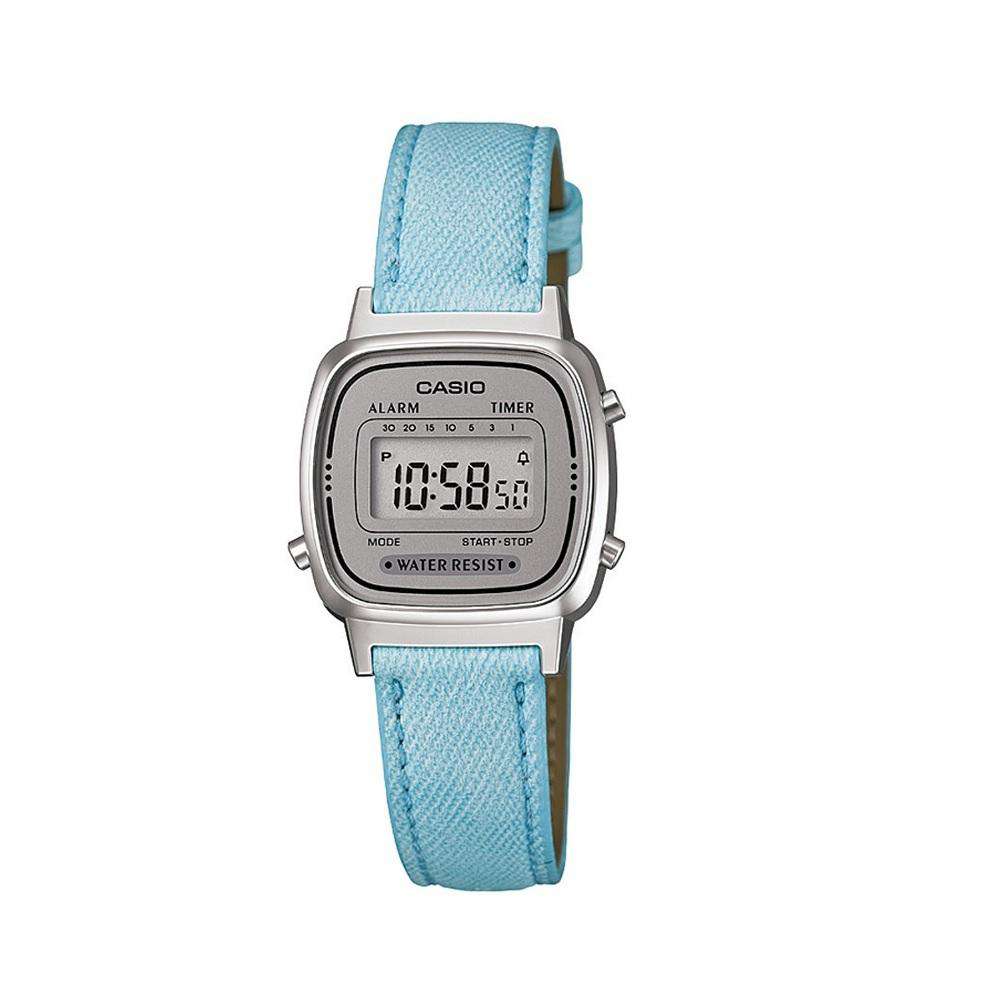 Casio LA670WL-2ADF Light Blue Leather Strap Watch for Women-Watch Portal Philippines